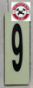 PHOTOLUMINESCENT DOOR NUMBER 9 SIGNAGE HEAVY DUTY / GLOW IN THE DARK "DOOR NUMBER NINE" SIGNAGE HEAVY DUTY PHOTOLUMINESCENT DOOR NUMBER 9 SIGNAGE HEAVY DUTY / GLOW IN THE DARK "DOOR NUMBER NINE" SIGNAGE HEAVY DUTY