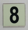 Glow in dark Number 8 sign The Liberty Line Glow in dark Number 8 sign The Liberty Line
