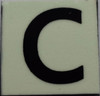 PHOTOLUMINESCENT DOOR NUMBER C DOB SIGN PHOTOLUMINESCENT DOOR NUMBER C DOB SIGN