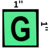 PHOTOLUMINESCENT DOOR NUMBER G DOB SIGN PHOTOLUMINESCENT DOOR NUMBER G DOB SIGN