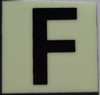 PHOTOLUMINESCENT DOOR NUMBER F SIGN PHOTOLUMINESCENT DOOR NUMBER F SIGN