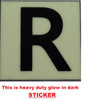 PHOTOLUMINESCENT DOOR NUMBER R HPD SIGN PHOTOLUMINESCENT DOOR NUMBER R HPD SIGN