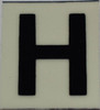 PHOTOLUMINESCENT DOOR NUMBER H SIGN PHOTOLUMINESCENT DOOR NUMBER H SIGN