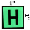 PHOTOLUMINESCENT DOOR NUMBER H DOB SIGN PHOTOLUMINESCENT DOOR NUMBER H DOB SIGN