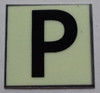 PHOTOLUMINESCENT DOOR NUMBER P SIGN PHOTOLUMINESCENT DOOR NUMBER P SIGN