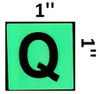PHOTOLUMINESCENT DOOR NUMBER Q BUILDING SIGN PHOTOLUMINESCENT DOOR NUMBER Q BUILDING SIGN