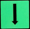 GLOW IN DARK DOWNWARDS ARROW EMERGENCY MARKING SIGNAGE GLOW IN DARK DOWNWARDS ARROW EMERGENCY MARKING SIGNAGE