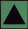 PHOTOLUMINESCENT TRIANGLE DOB SIGN HEAVY DUTY / PHOTOLUMINESCENT "TRIANGLE SYMBOL" EMERGENCY DOB SIGN HEAVY DUTY