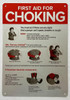 FIRST AID FOR CHOKING BUILDING SIGN