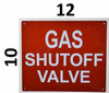 Gas SHUTOFF Valve  Signage