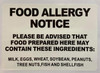 2 PCS- RESTURANT FOOD ALLERGIES STICKER/DECAL-food allergy stickers 2 PCS- RESTURANT FOOD ALLERGIES STICKER/DECAL-food allergy stickers