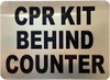 CPR KIT BEHIND COUNTER SignNYC restaurant SIGNAGE CPR KIT BEHIND COUNTER SignNYC restaurant SIGNAGE