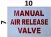 Manual air Release Valve  Building Sign