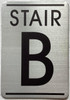 Stair number SIGN, SILVER, SIZE 4x5.75 inch, DOUBLE SIDED TAPE, aluminum, rust free Stair number SIGN, SILVER, SIZE 4x5.75 inch, DOUBLE SIDED TAPE, aluminum, rust free