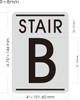 Stair number SIGN, SILVER, SIZE 4x5.75 inch, DOUBLE SIDED TAPE, aluminum, rust free Stair number SIGN, SILVER, SIZE 4x5.75 inch, DOUBLE SIDED TAPE, aluminum, rust free