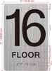 16th floor SIGNAGE with Raised letters/Image & Grade 2 Braille - Includes Red Adhesive pad for Easy Installation 16th floor SIGNAGE with Raised letters/Image & Grade 2 Braille - Includes Red Adhesive pad for Easy Installation