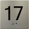 Elevator 17 FLOOR Sign/jamb plate 17 floor SAFETY SIGNletters/Image & Grade 2 Braille - Includes Red Adhesive pad for Easy Installation Elevator 17 FLOOR Sign/jamb plate 17 floor SAFETY SIGNletters/Image & Grade 2 Braille - Includes Red Adhesive pad for Easy Installation