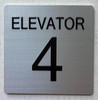 ELEVATOR NUMBER 4 HPD SIGN with Raised letters & Grade 2 Braille - Includes Red Adhesive pad for Easy Installation ELEVATOR NUMBER 4 HPD SIGN with Raised letters & Grade 2 Braille - Includes Red Adhesive pad for Easy Installation
