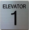 ELEVATOR NUMBER 1 SIGN  with Raised letters & Grade 2 Braille - Includes Red Adhesive pad for Easy Installation ELEVATOR NUMBER 1 SIGN  with Raised letters & Grade 2 Braille - Includes Red Adhesive pad for Easy Installation