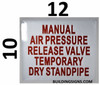 Manual AIR Release Valve for Temporary Standpipe  Building Sign