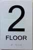 2nd floor sign/Floor 2 DOB SIGN with Raised letters/Image & Grade 2 Braille - Includes Red Adhesive pad for Easy Installation 2nd floor sign/Floor 2 DOB SIGN with Raised letters/Image & Grade 2 Braille - Includes Red Adhesive pad for Easy Installation