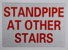 Standpipe at Other Stairs  Sign Standpipe at Other Stairs  Sign
