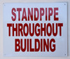 Standpipe Throughout Building Sign