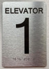 Elevator number BUILDING SIGNwith Raised letters/Image & Grade 2 Braille - Includes Red Adhesive pad for Easy Installation Elevator number BUILDING SIGNwith Raised letters/Image & Grade 2 Braille - Includes Red Adhesive pad for Easy Installation