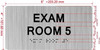 EXAM ROOM signS with Raised letters/Image & Grade 2 Braille - Includes Red Adhesive pad for Easy Installation EXAM ROOM signS with Raised letters/Image & Grade 2 Braille - Includes Red Adhesive pad for Easy Installation