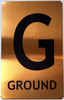GOLD FLOOR NUMBER SIGN, aluminum, Size 5x8 inch The Gold Mountain Line GOLD FLOOR NUMBER SIGN, aluminum, Size 5x8 inch The Gold Mountain Line