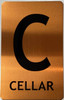 GOLD FLOOR NUMBER SIGN, aluminum, Size 5x8 inch The Gold Mountain Line GOLD FLOOR NUMBER SIGN, aluminum, Size 5x8 inch The Gold Mountain Line