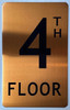 GOLD FLOOR NUMBER SIGN, aluminum, Size 5x8 inch The Gold Mountain Line GOLD FLOOR NUMBER SIGN, aluminum, Size 5x8 inch The Gold Mountain Line