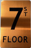 GOLD FLOOR NUMBER SIGN, aluminum, Size 5x8 inch The Gold Mountain Line GOLD FLOOR NUMBER SIGN, aluminum, Size 5x8 inch The Gold Mountain Line