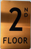 GOLD FLOOR NUMBER SIGN, aluminum, Size 5x8 inch The Gold Mountain Line GOLD FLOOR NUMBER SIGN, aluminum, Size 5x8 inch The Gold Mountain Line