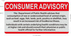 RESTURANT CONSUMER ADVISORY NOTICE ABOUT CONSUMPTION OF RAW FOOD DOB SIGN RESTURANT CONSUMER ADVISORY NOTICE ABOUT CONSUMPTION OF RAW FOOD DOB SIGN