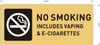 No Smoking SignNo Smoking No Vaping Signs for Business - Includes Adhesive Strips for Easy Installation- Brushed Metal No Smoking SIGNAGE No Smoking SignNo Smoking No Vaping Signs for Business - Includes Adhesive Strips for Easy Installation- Brushed Metal No Smoking SIGNAGE