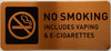 No Smoking SignNo Smoking No Vaping Signs for Business - Includes Adhesive Strips for Easy Installation- Brushed Metal No Smoking HPD SIGN No Smoking SignNo Smoking No Vaping Signs for Business - Includes Adhesive Strips for Easy Installation- Brushed Metal No Smoking HPD SIGN