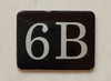 6B Mailbox Number DOB SIGN / Locker Number DOB SIGN – Rust-Free Aluminum with Adhesive Backing