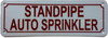 Standpipe auto sprinkler sign