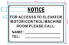 Notice Key to the elevator Motor room SIGNAGE Brushed Silver Aluminum Wall Mount | Rust-Free, Durable | Double-Sided Tape I Easy Installation -7x10 Inch_-red20250404