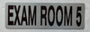 Exam Room SAFETY SIGNBrushed Silver Aluminum Wall Mount  Rust-Free, Durable  Double-Sided Tape I Easy Installation -3x8 Inch