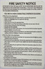 STICKER HPD NYC DOOR FIRE SAFETY NOTICE FIRE PROOF BUILDING/DOOR FIRE SAFETY NOTICE FIRE PROOF BUILDING