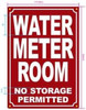 Water meter room SIGNAGE