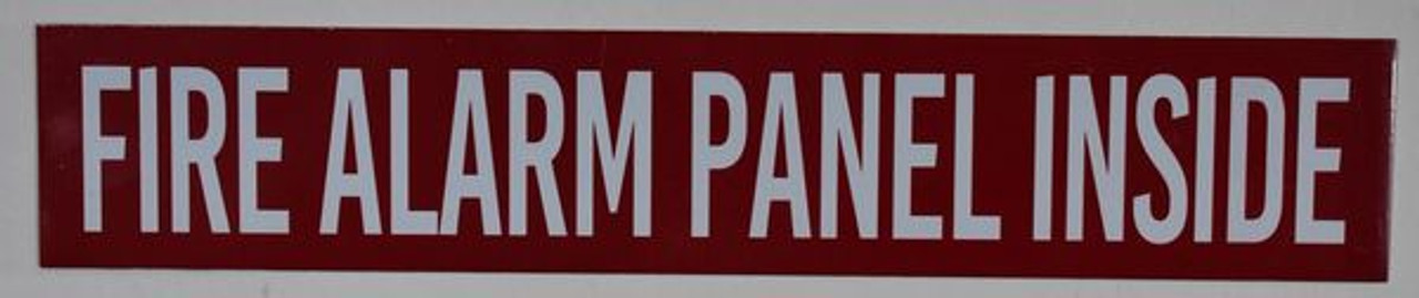 Fire Alarm Panel Inside Sign (RED, Double Sided Tape, Aluminum 2X11 ...