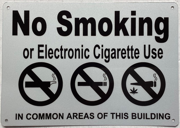 NO SMOKING OR ELECTRONIC CIGARETTE USE IN COMMON AREAS OF THIS BUILDING SIGN NYC NO SMOKING SIGN NO SMOKING OR ELECTRONIC CIGARETTE USE IN COMMON AREAS OF THIS BUILDING SIGN NYC NO SMOKING SIGN