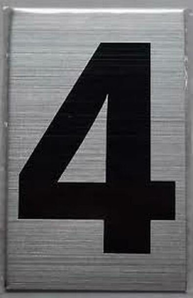 Apartment Number Sign Four Apartment Number Sign Four