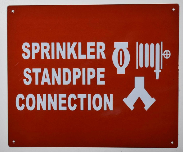 Sprinkler Standpipe Connection  with English Text and Symbol