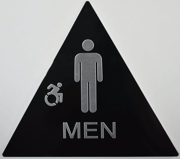 CA Men Restroom Sign-Braille Sign with Raised Tactile Graphics and Letters CA Men Restroom Sign-Braille Sign with Raised Tactile Graphics and Letters