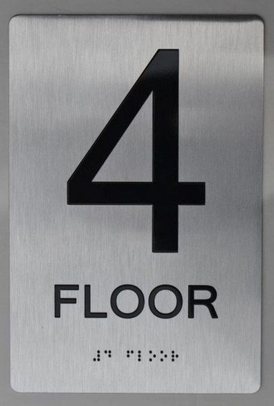 4th Floor Sign-Tactile Signs 4th Floor Sign-Tactile Signs