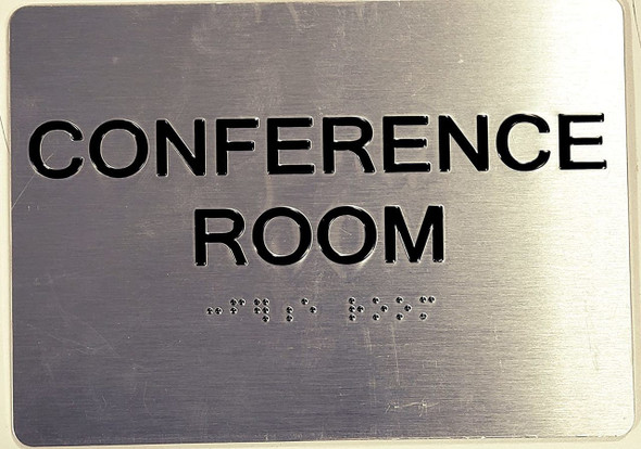 Conference Room  Sign-Braille Sign with Raised Tactile Graphics and Letters Conference Room  Sign-Braille Sign with Raised Tactile Graphics and Letters